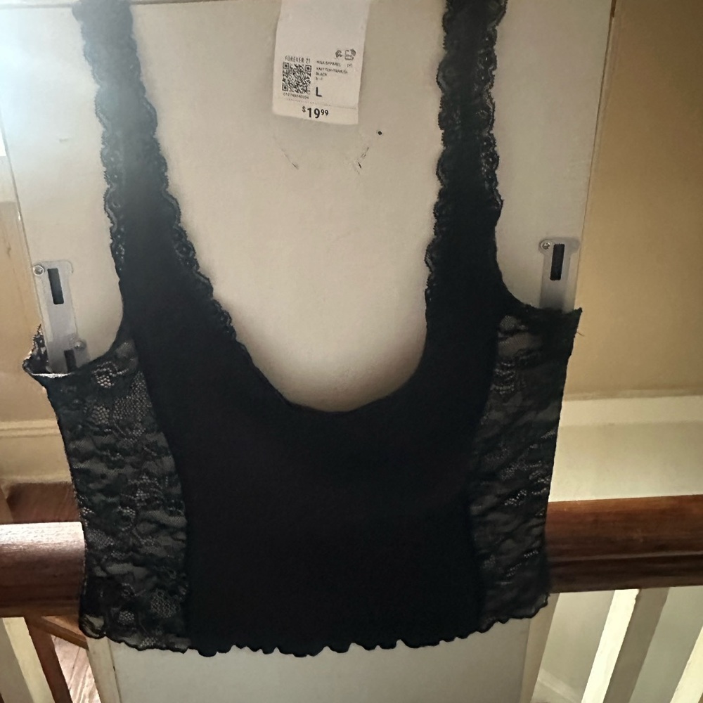 Forever 21 Black Lace Tank Top